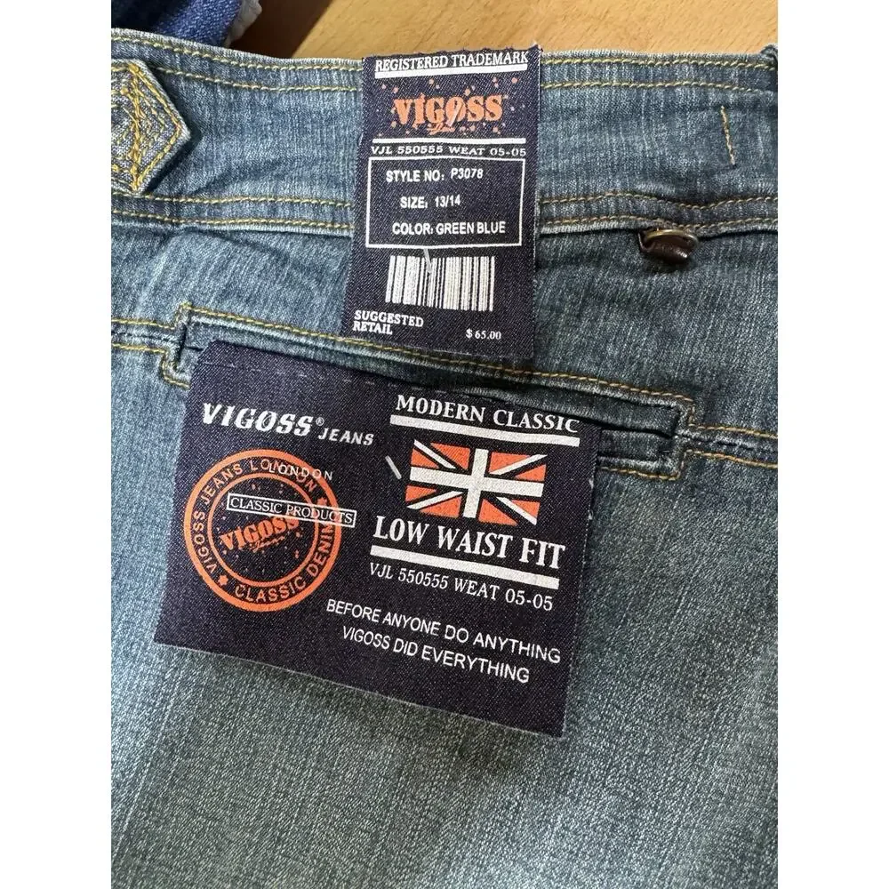 VIGOSS Women’s Modern Classic Style P3078 Pockets Sz 13/14 Low Waisted Fit Jeans
